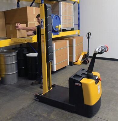Counter Balanced Narrow Stacker w/ Multi-Use Attachments